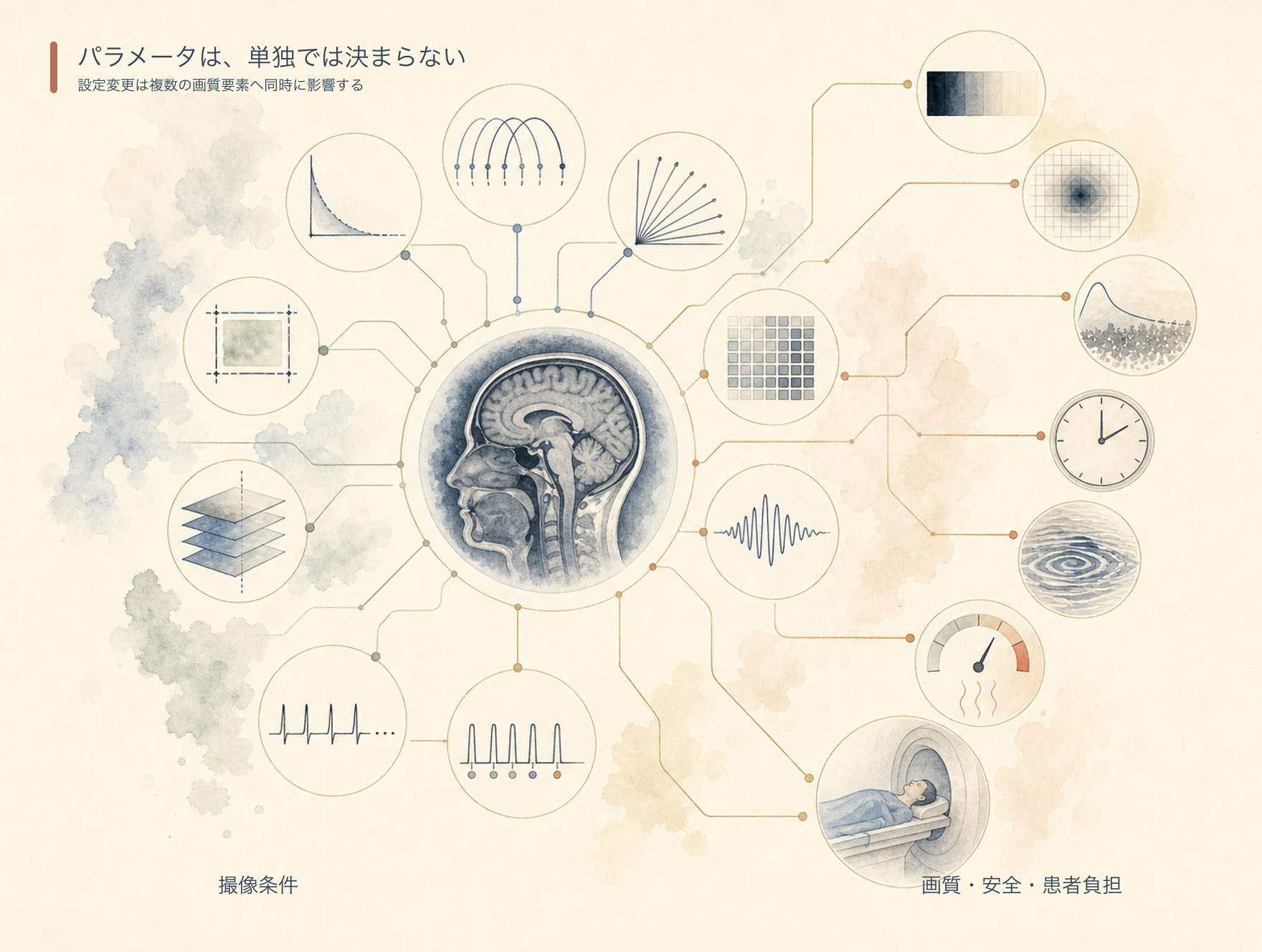 MRIパラメータと画質要素の関係
